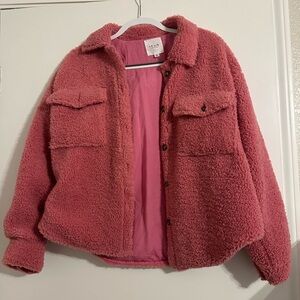 Le Lis Pink Sherpa Jacket